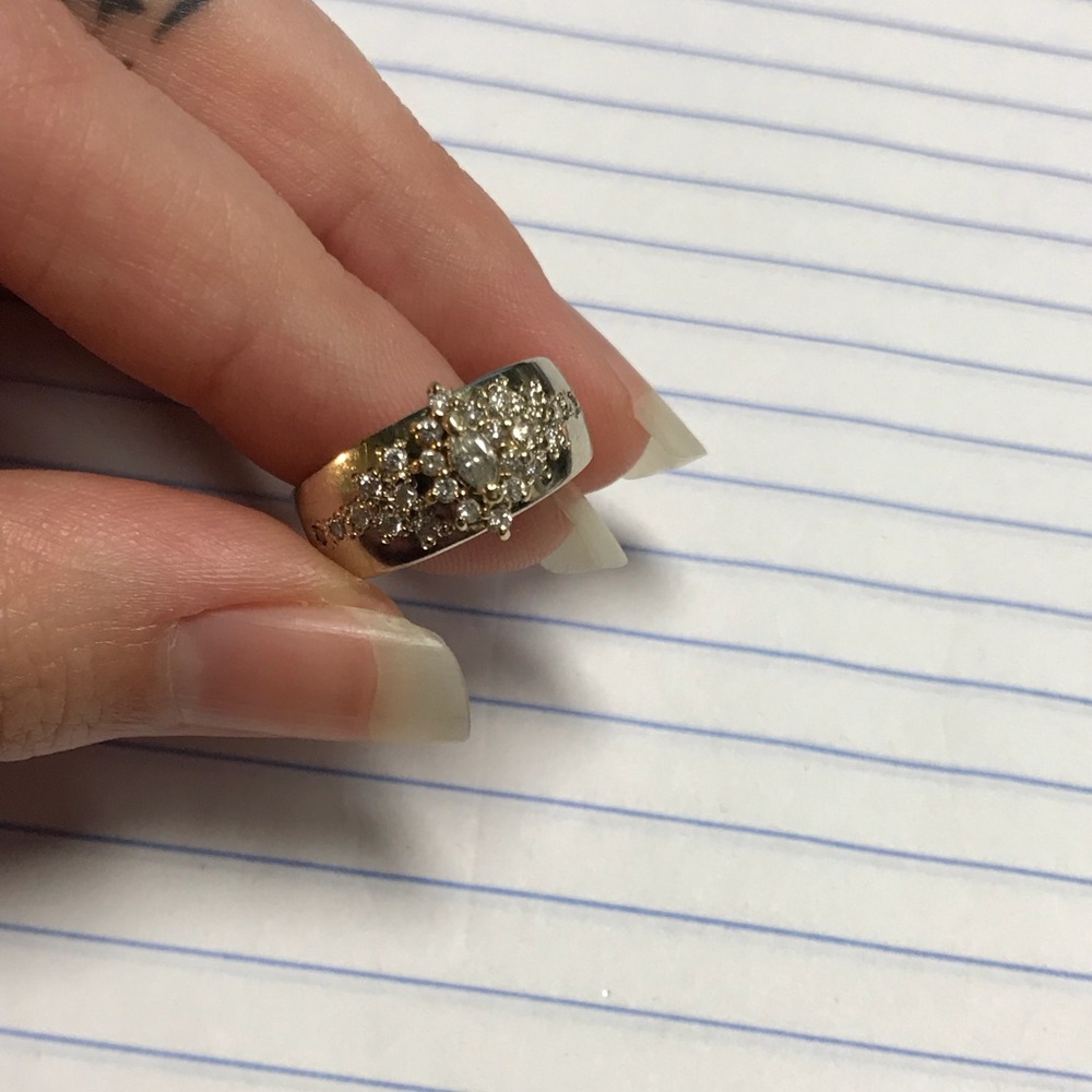 14k gold vintage engagement ring